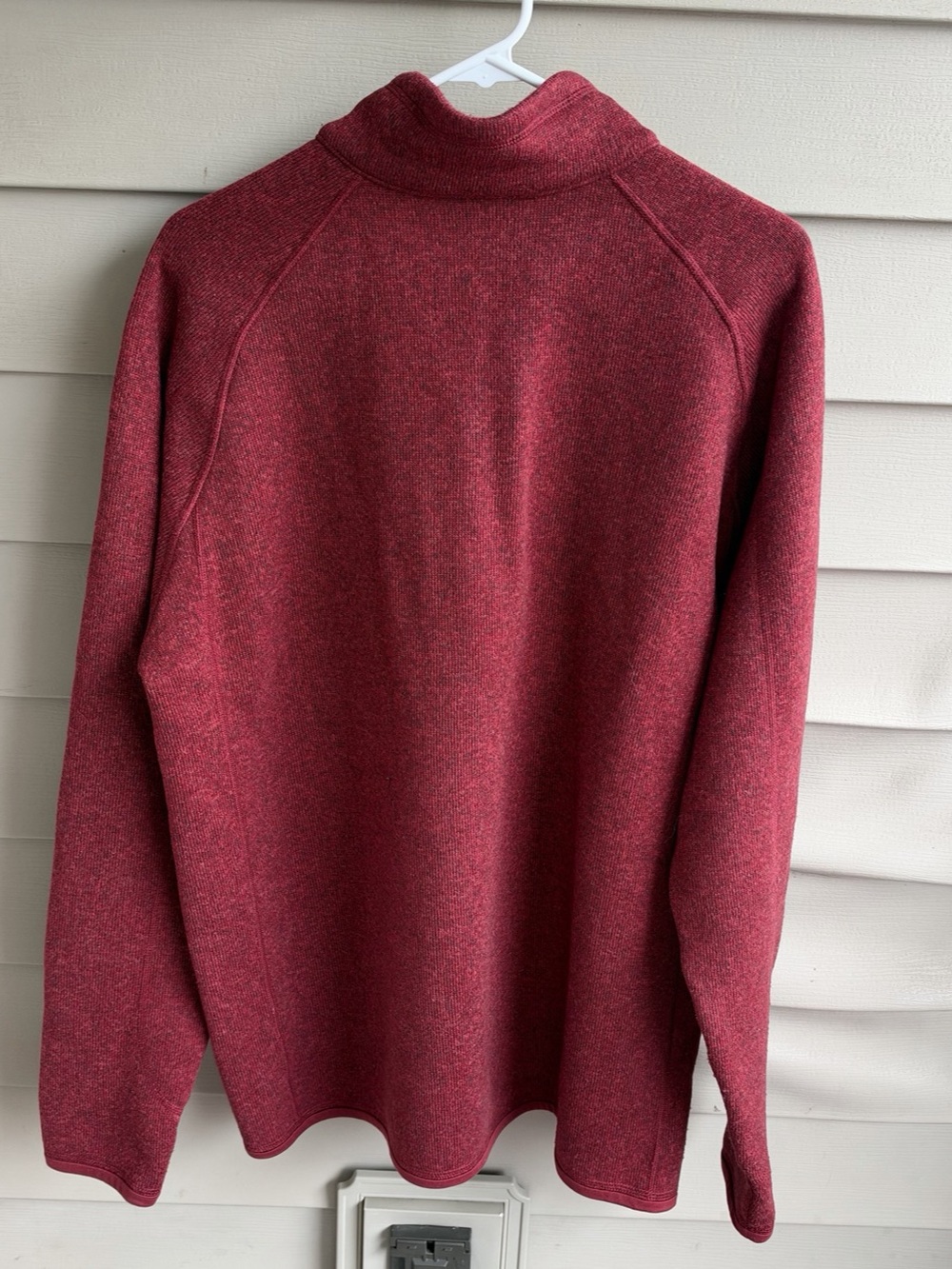Patagonia Mens XL Better Sweater 1/4 Zip Fleece Pullover Jacket Red Heather Hike - Picture 2 of 7